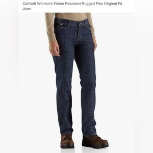 Carhartt Women's Flame Resistant Rugged Flex Original Fit Jean Size 6 Tall
